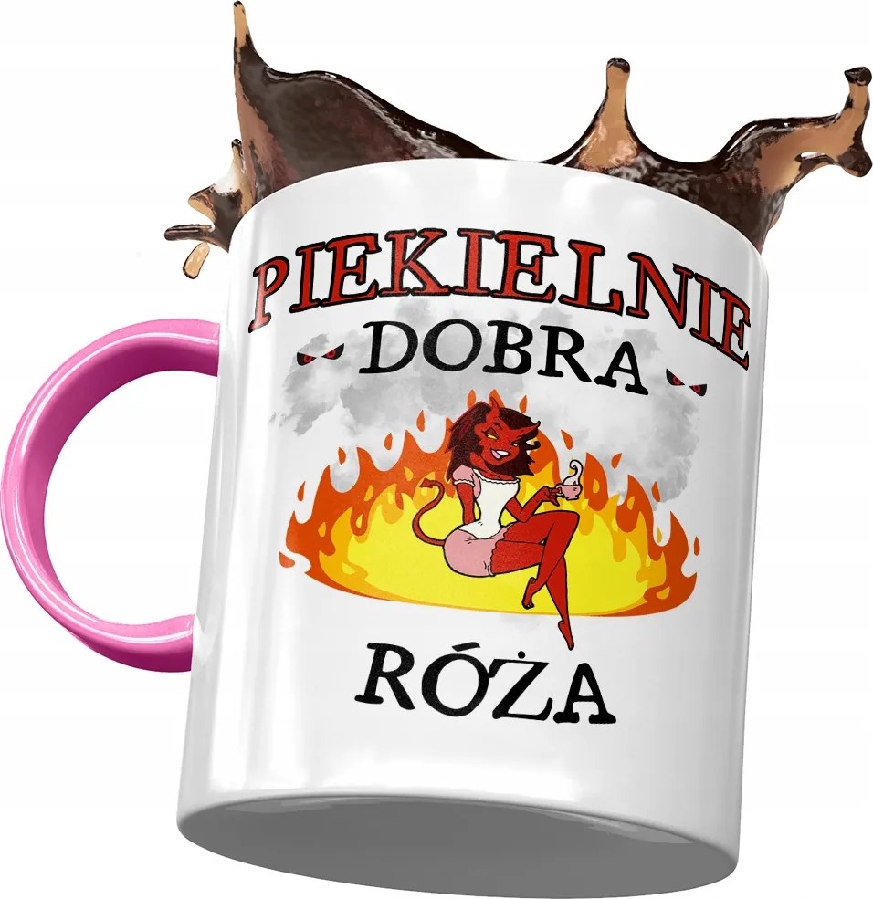 Rózsaszín Bögre Rózsa Feleség Barátnő Ajándék Nyomtatott Fotóval