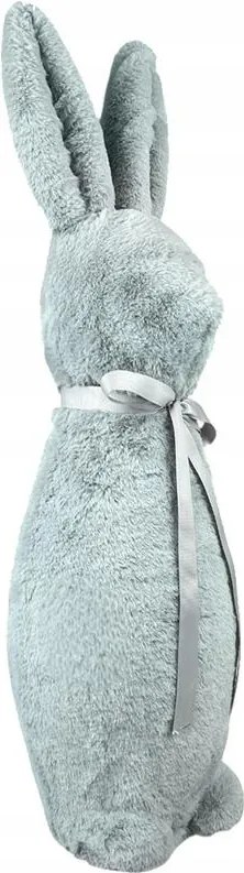 Húsvéti nyuszi figura dekoráció nyuszi szürke szőrme 40 cm