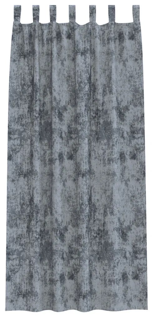 Vellúrfüggöny 2 db gombfüllel Ezüstszürke 225x140 cm