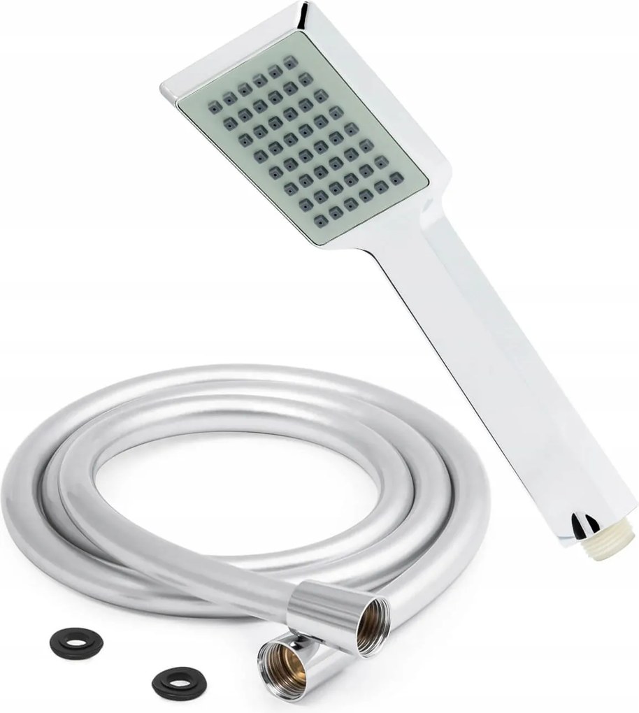 Négyzet Alakú Zuhanyfej Flexibilis Tömlővel Anti-twist 360 Pvc