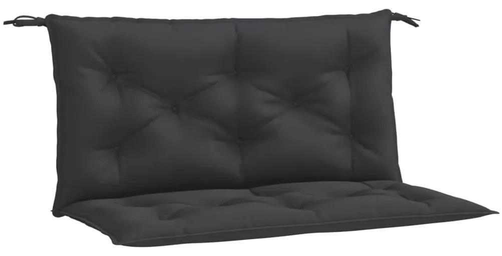2 db fekete oxford szövet kerti padpárna 100 x 50 x 7 cm