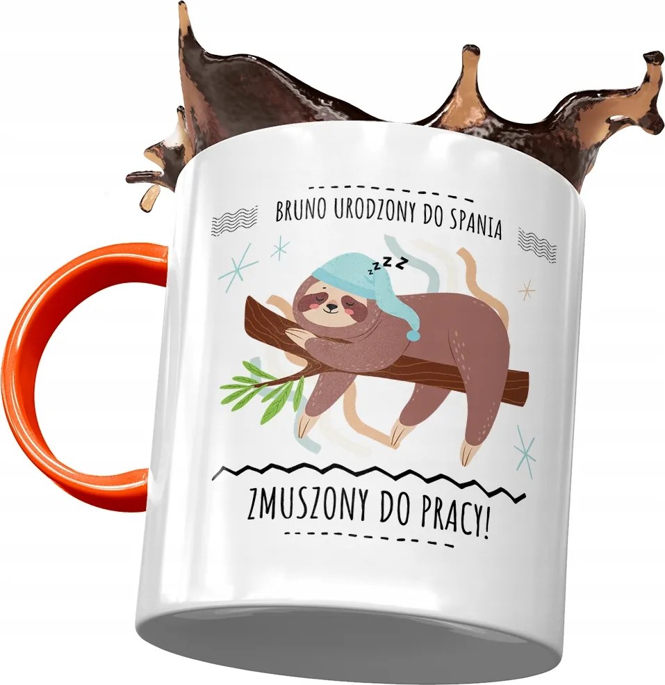 Narancssárga Bögre Bruno Férj Kolléga Ajándék Nyomtatott Fotóval