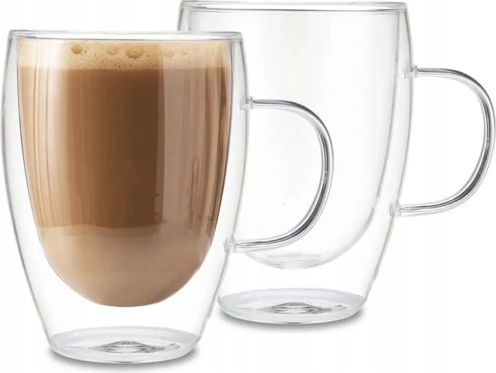 Thermo Kávés Poharak Latte Italokhoz Dupla Aljjal 2 Db 340 ML