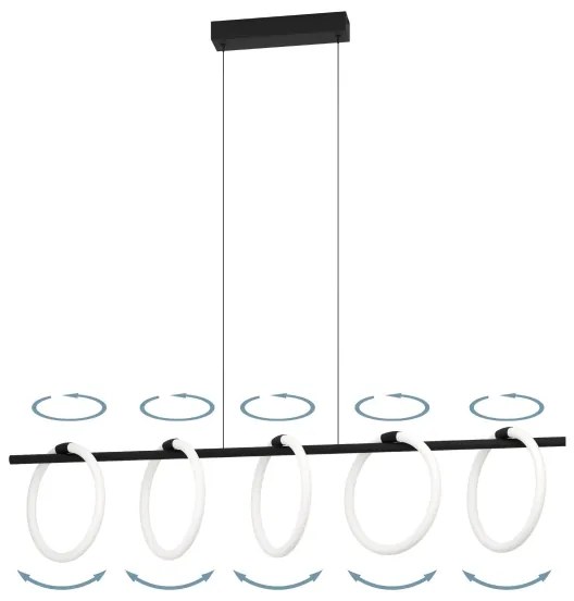 Eglo 900563 - LED Csillár zsinóron CARANACOA 5xLED/7W/230V