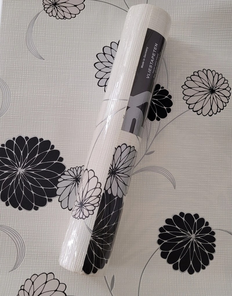 Virágos tapéta, csillogó elemek 13466-30