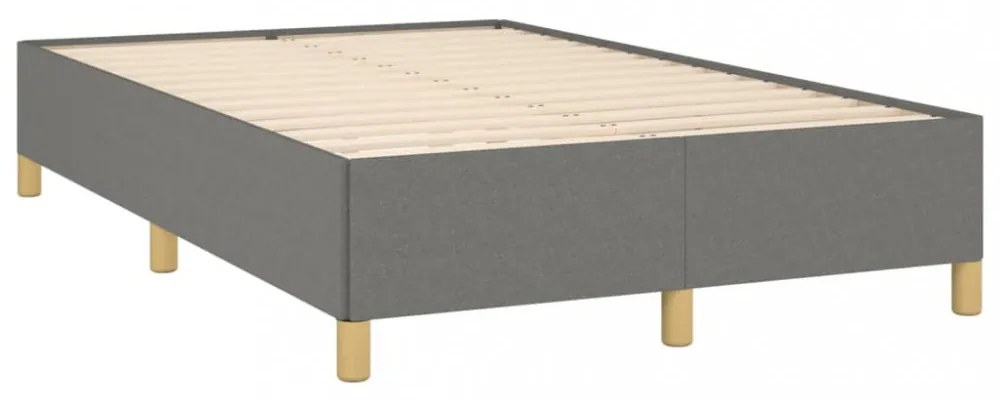 sötétszürke szövet ágykeret matrac nélkül 120x200 cm