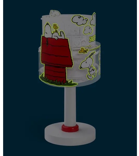 Dalber 76301 - SNOOPY LED gyereklámpa 1xG4/4W/230V fehér/piros