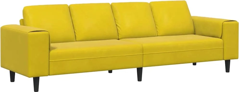 vidaXL Nappali Kanapé Sárga 250 x 77 x 76 cm