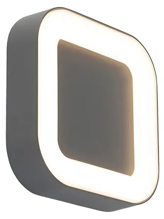 Fali és mennyezeti lámpa szürke négyzet alakú IP54 - Ariel