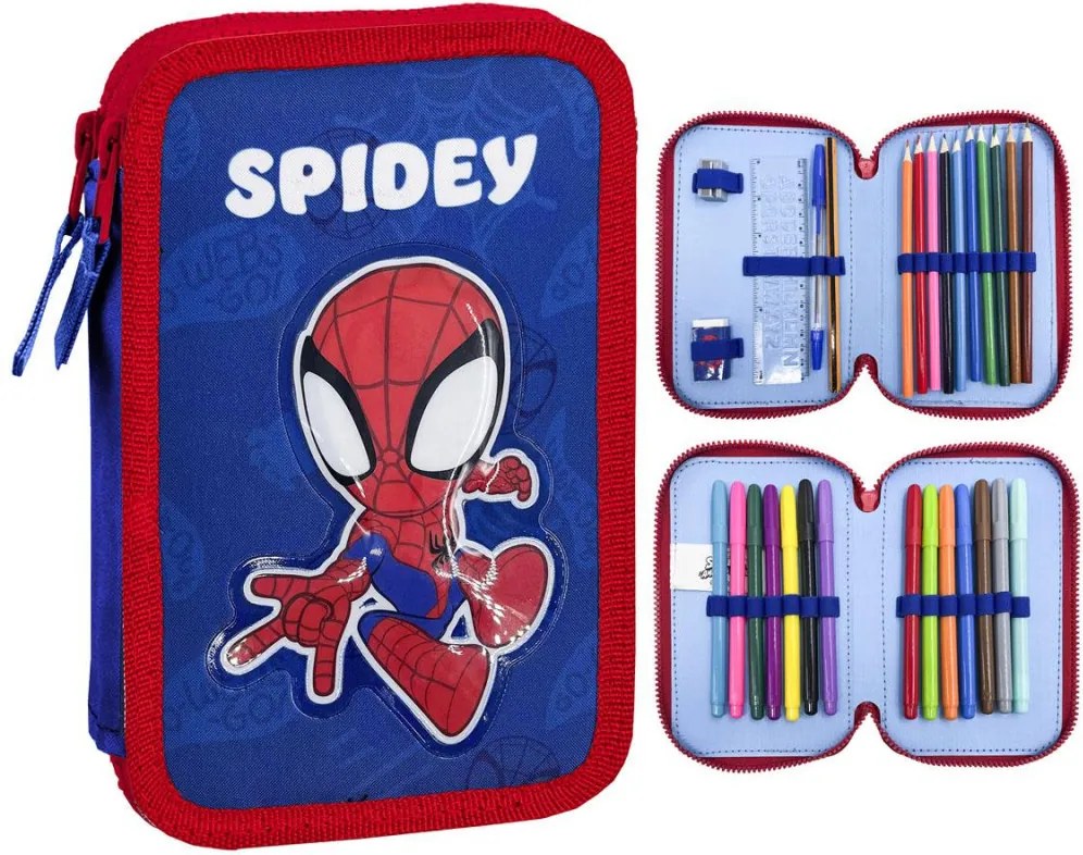 Pókember Spidey tolltartó töltött 2 emeletes