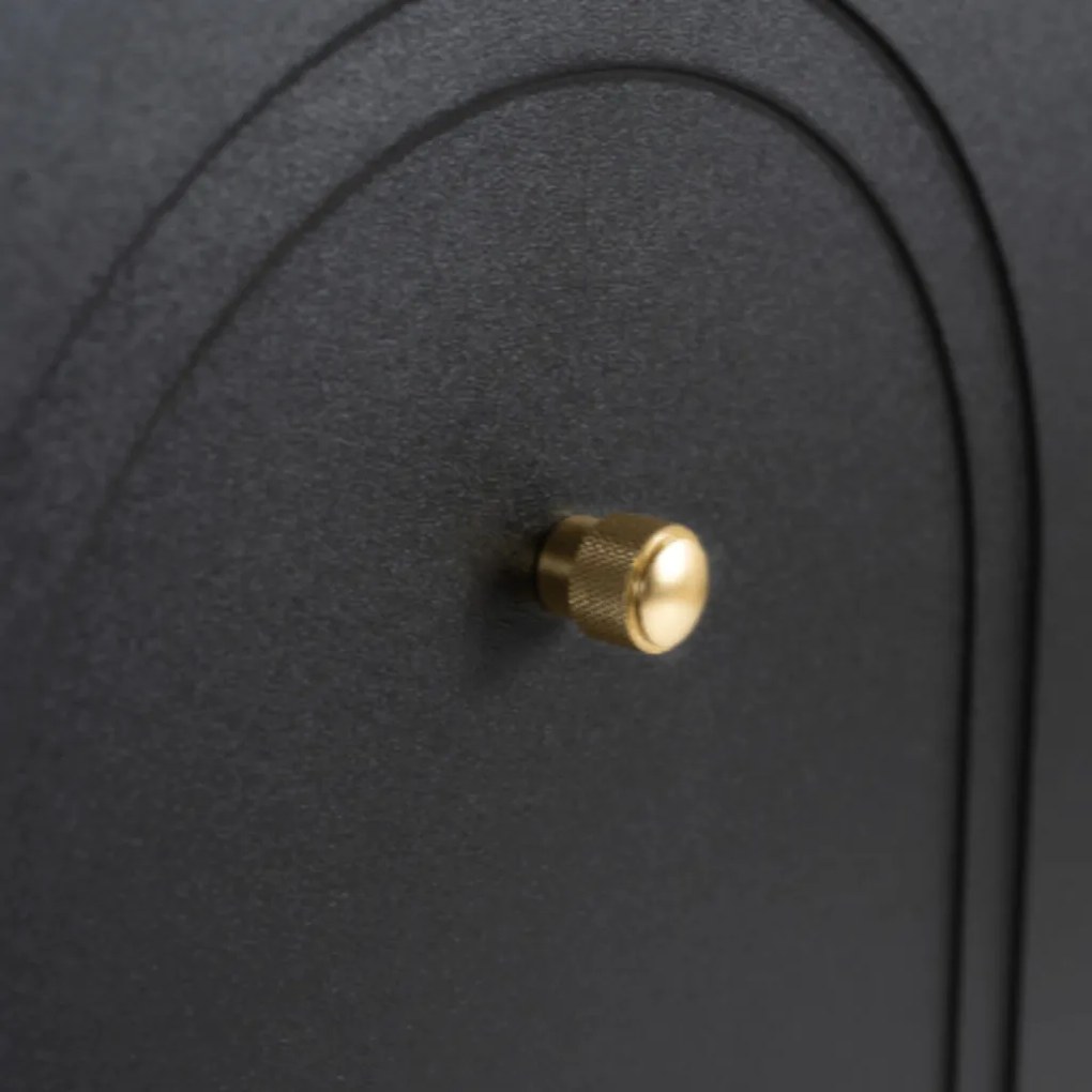 MARLEN komód 155 cm, fekete