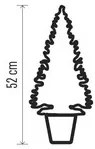 LED karácsonyfa, 52 cm, 3x AA, beltéri, meleg fehér, időzítő