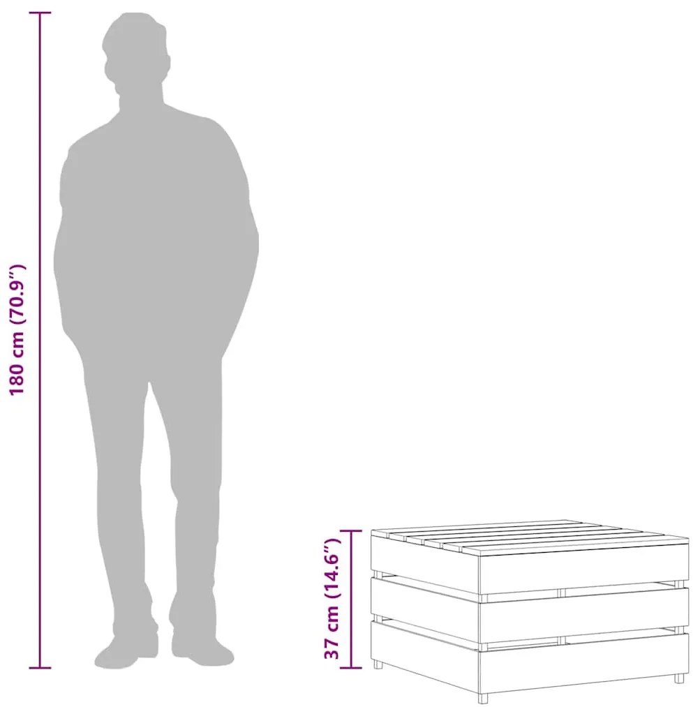 2 db impregnált fenyőfa kerti raklapasztal