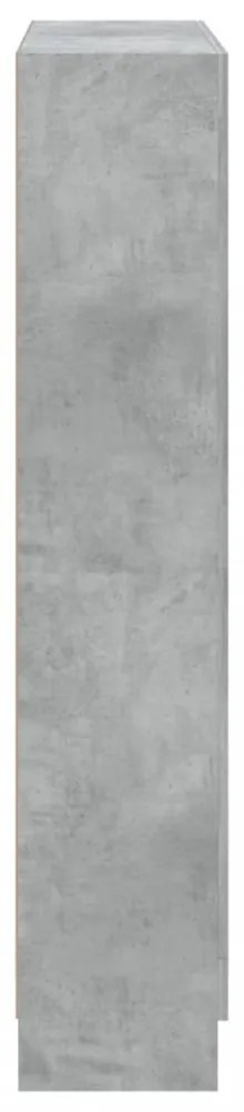 betonszürke szerelt fa könyvszekrény 82,5 x 30,5 x 150 cm