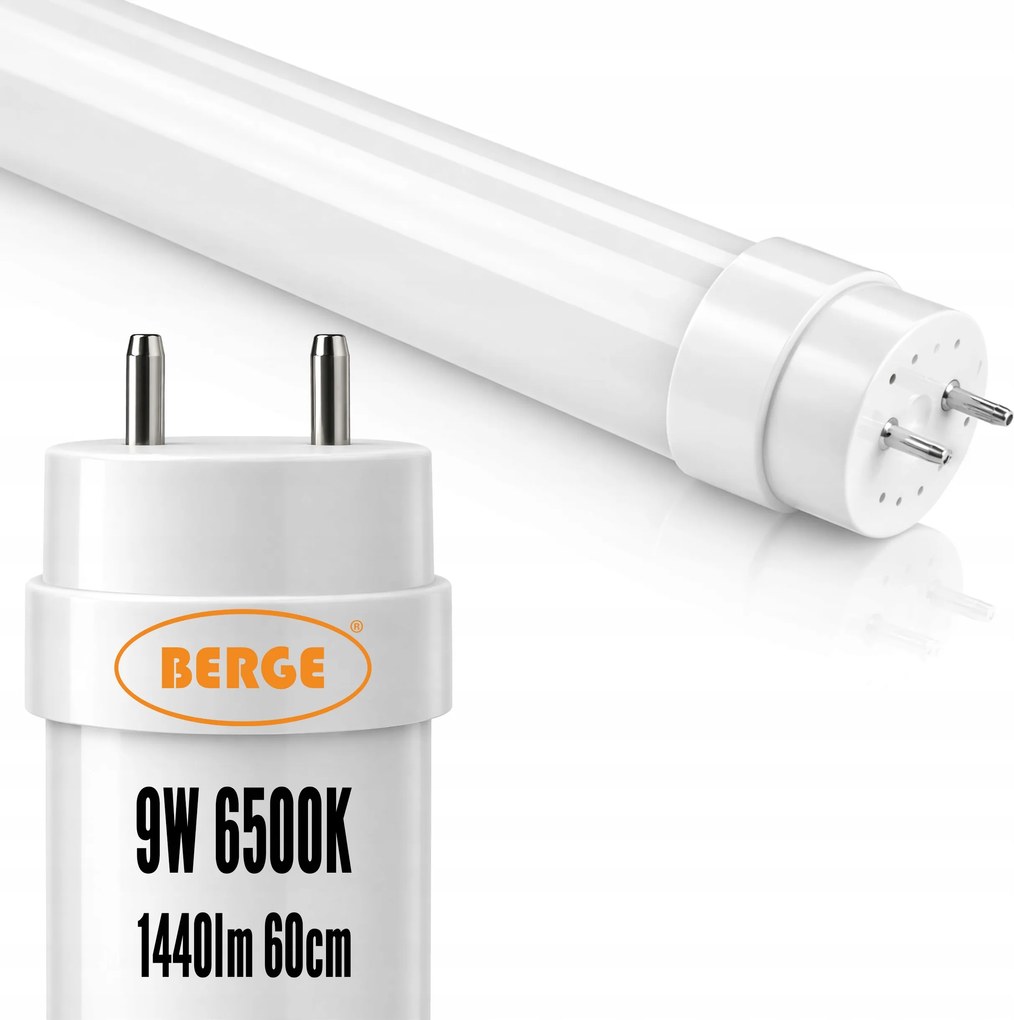 Fénycső Led cső 60cm T8 9W 1440lm 6500K Erős Hideg fény Lámpatestekhez