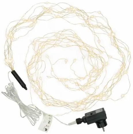 NEXOS Karácsonyi világítás 200 LED drót meleg fehér