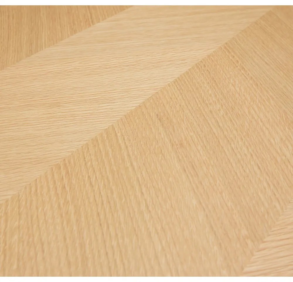 Natúr színű étkezőasztal tölgyfa dekorral 80x160 cm Herringbone – Hübsch
