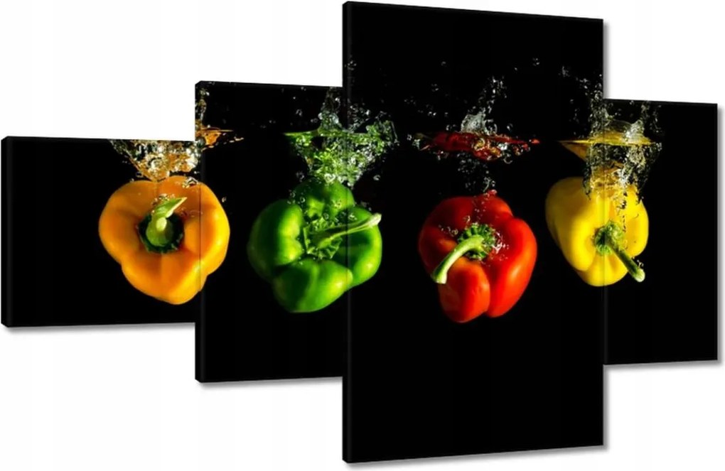 Vászonkép 130x80 Színes paprikák