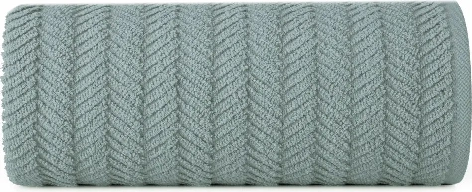 Kéztörlő kicsi 30x50 menta halszálka mintás pamut