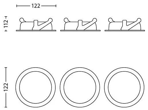 Philips 59183/31/16 - KÉSZLET 3x LED  Beépíthető lámpa ASTEROPE LED/4,5W/230V