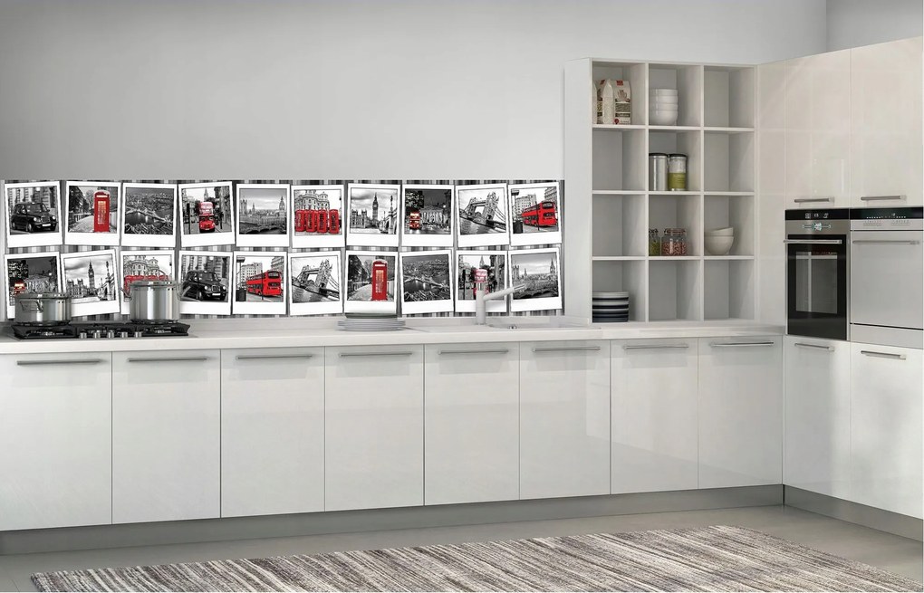 Flizelin fotótapéta London Kollázs a város képkockáiról 250x60 +ragasztó