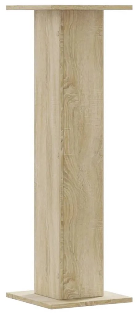 2 db sonoma tölgy szerelt fa növénytartó állvány 30x30x95 cm