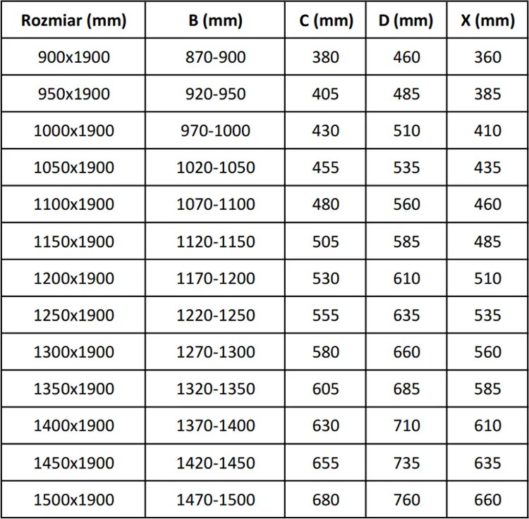 Mexen APIA zuhany tolóajtó a nyílásig 140cm, átlátszó / szalag, 845-140-000-01-20