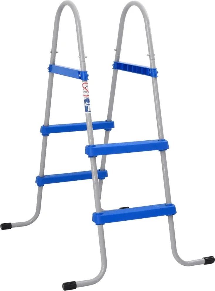 vidaXL acél és műanyag medencelétra talaj feletti medencéhez 84 cm