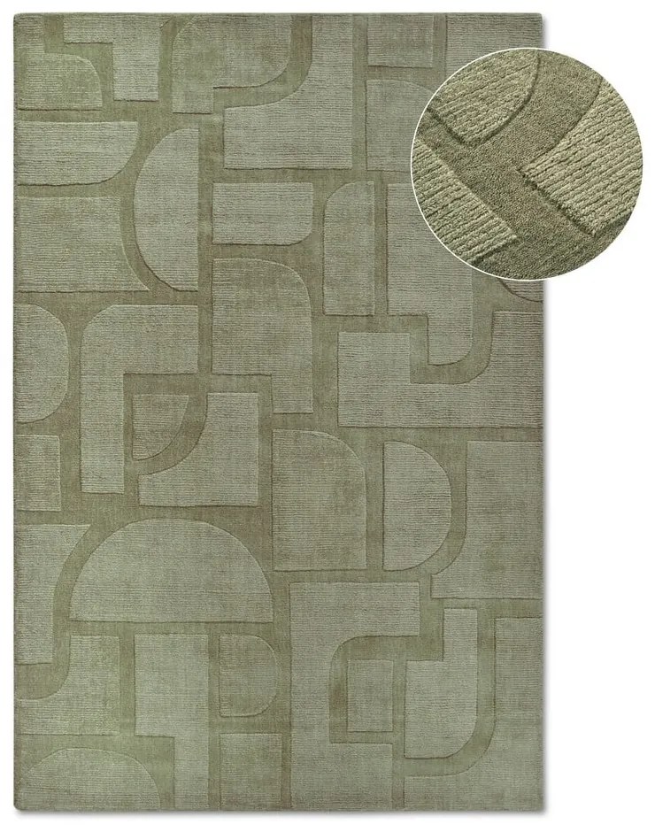 Zöld kézi szövésű gyapjú szőnyeg 160x230 cm Alexis – Villeroy&amp;Boch