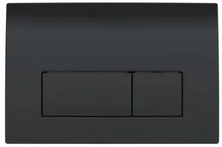 Akasztókészlet GEBERIT Duofix Basic + WC LENA Perem nélküli 48 x 36 cm + lassan eső deszka Slim, fekete, 3322XX85 + 39010185