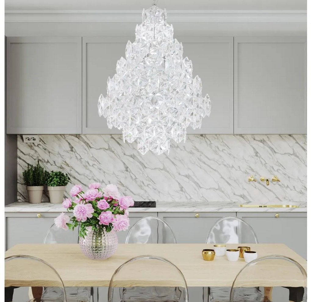 ByRydens 4200940-6510 - Csillár láncon MONARQUE GRANDE 11xE14/5W/230V átlátszó