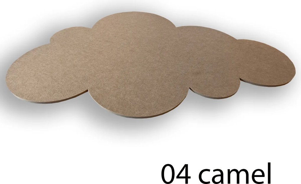 Bilnora extra sűrű, felhő alakú akusztikai mennyezeti panel 82×125×1.2cm - 04 Camel (bézs)