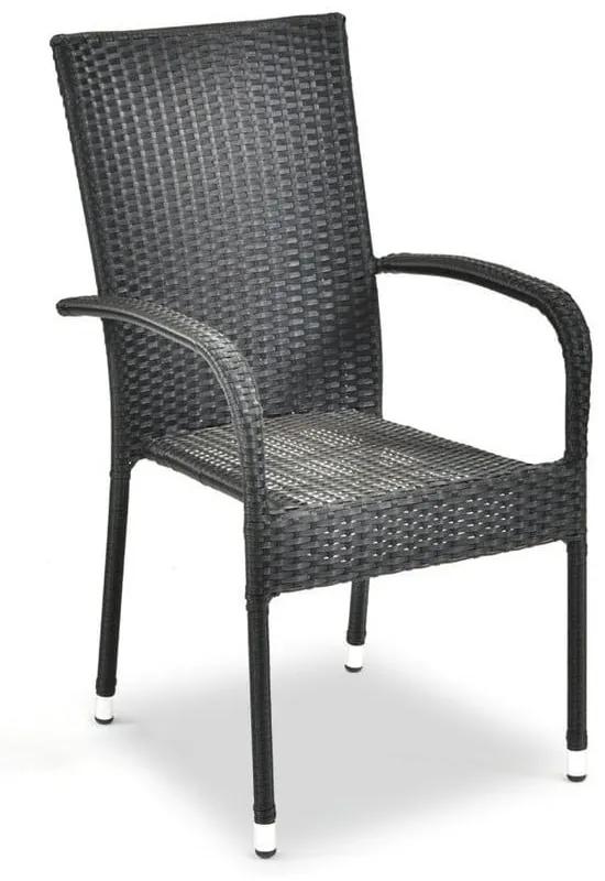 Paris fekete kerti szék mesterséges rattanból - Le Bonom