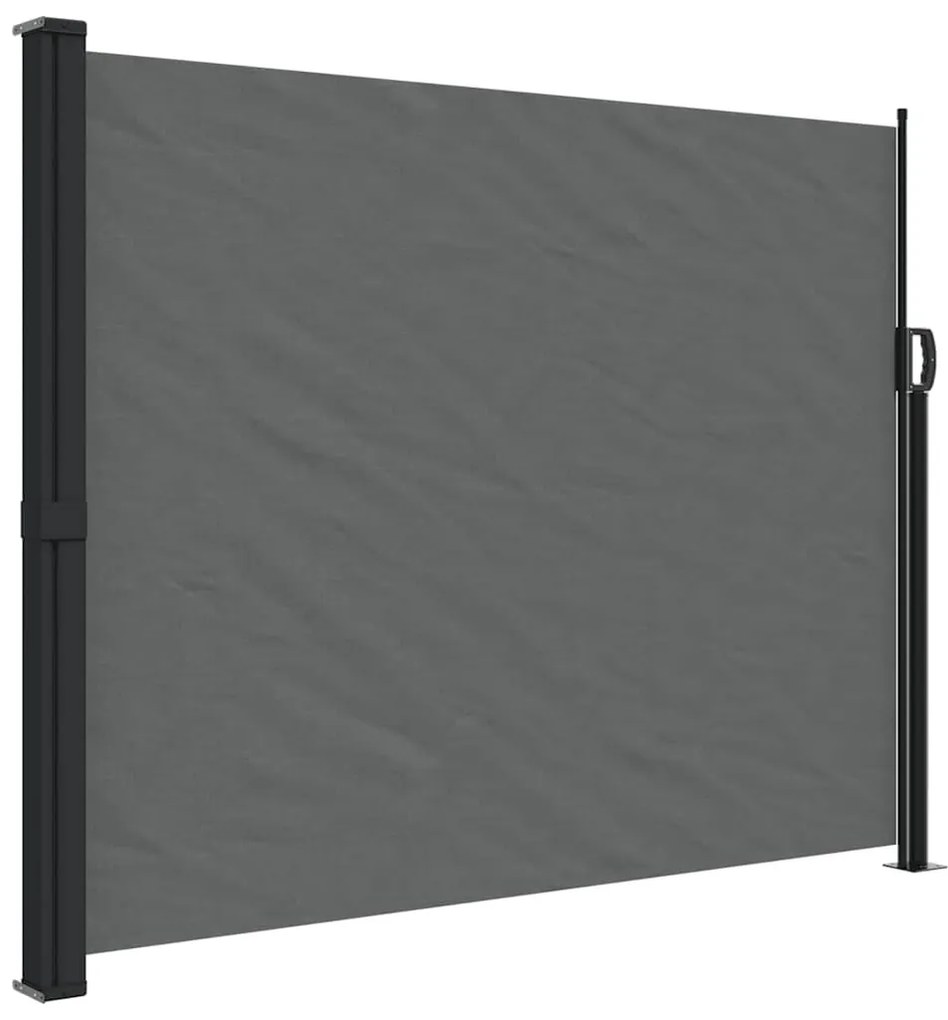 antracitszürke behúzható oldalsó napellenző 160 x 500 cm