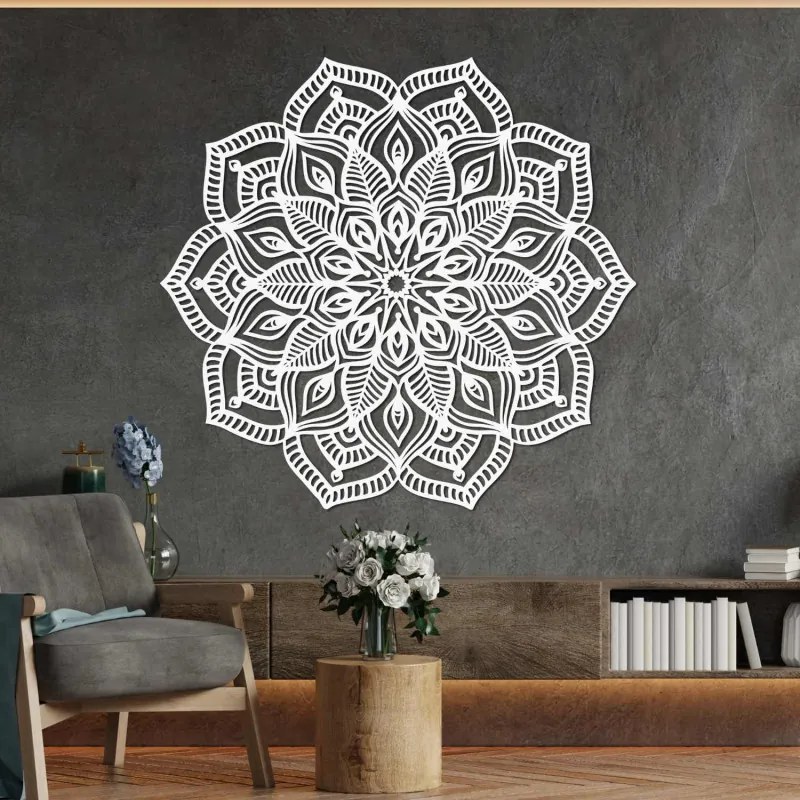 Fából készült mandala a falon | COUNESS