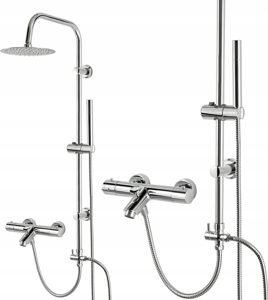 Zuhanyoszlop Zuhanyszett Termosztáttal Kádkifolyóval