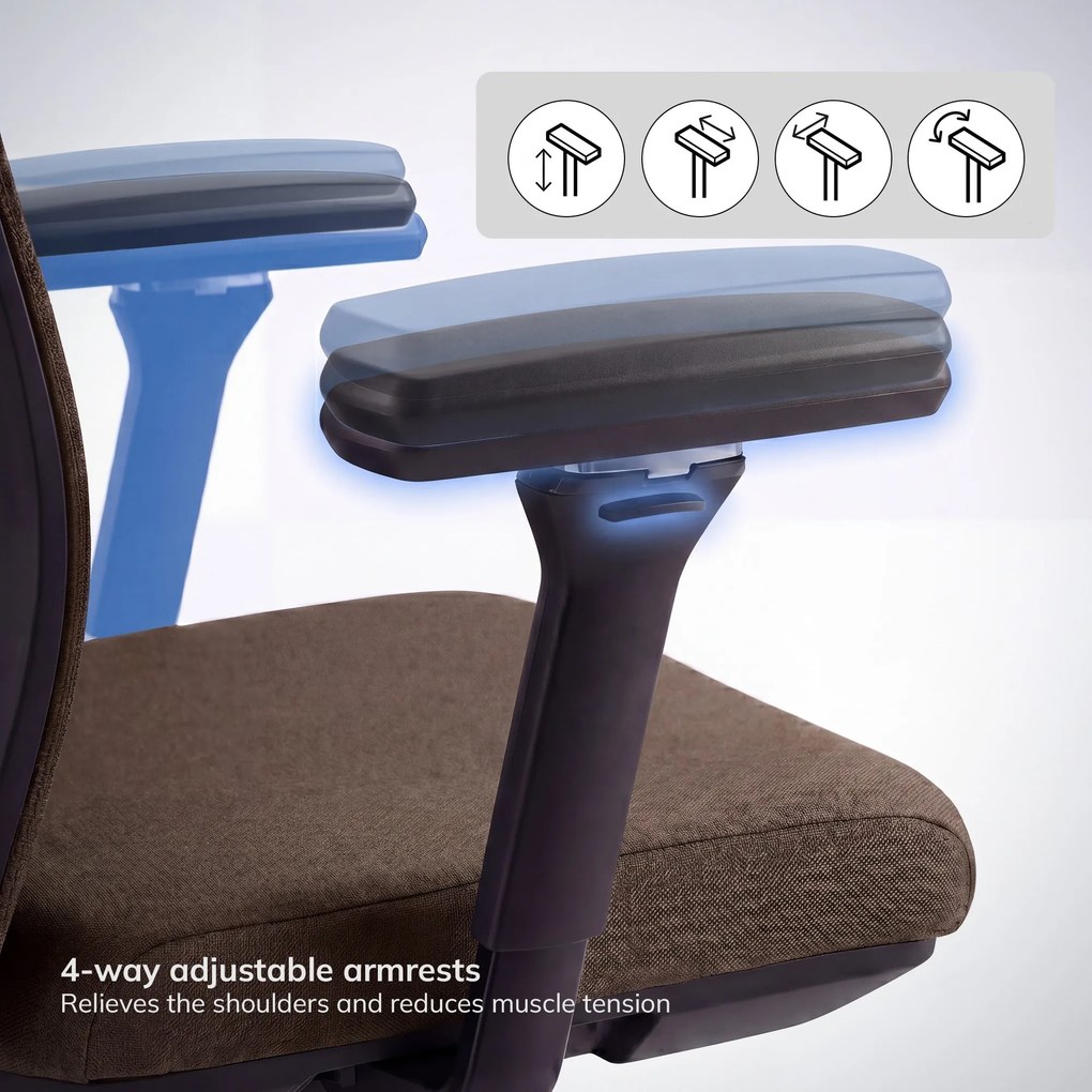 Ergonomikus irodai szék barna VECTOR