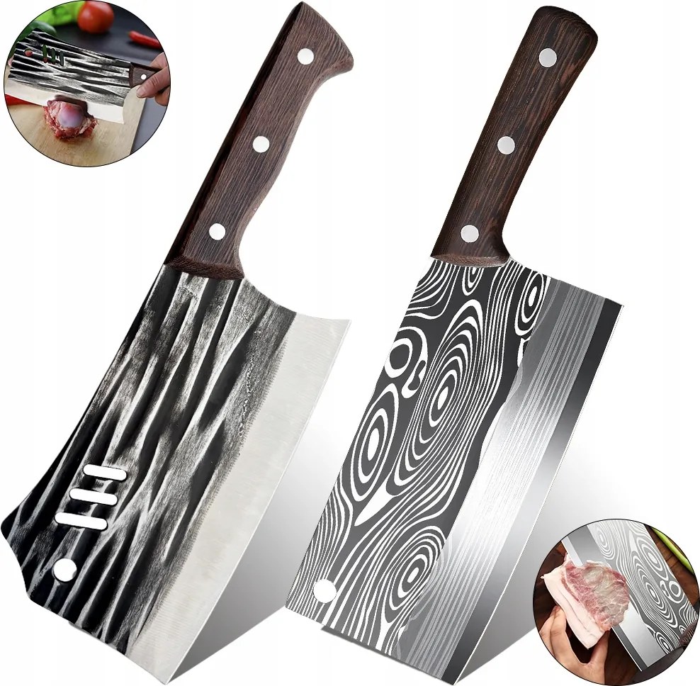 2 Db-os Késkészlet Éles Konyhai Főnök Kés Húshoz Halhoz