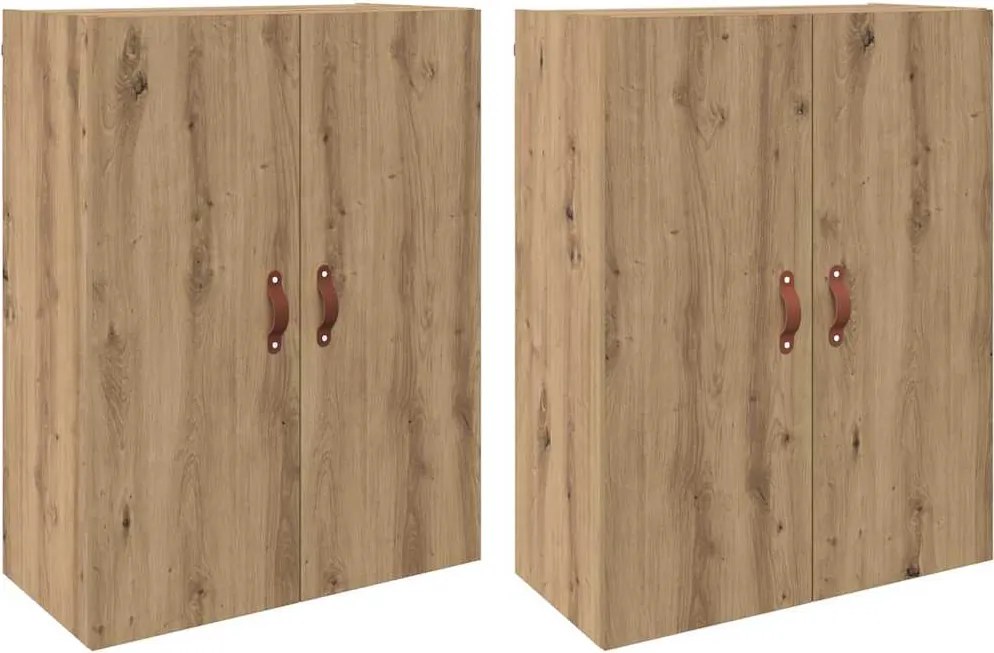 vidaXL Fali szekrény 2 pcs Artisan tölgy 69,5 x 34 x 90 cm Faanyag