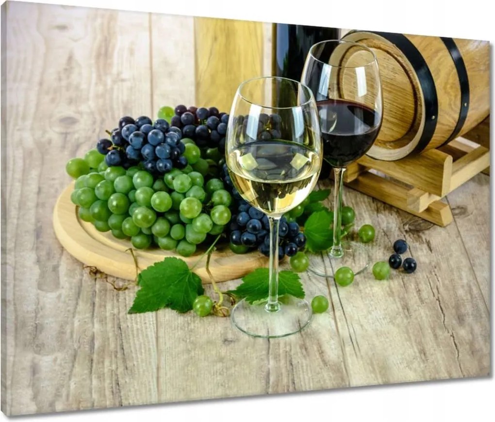 Vászonkép 80x60 Fehér szőlőbor