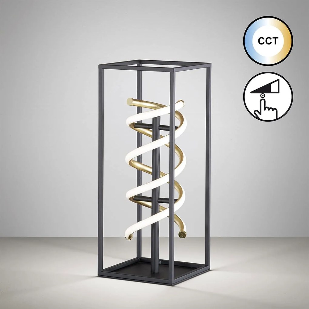 Fischer & Honsel modern asztali lámpa gian bézs fekete szürke fhl50723