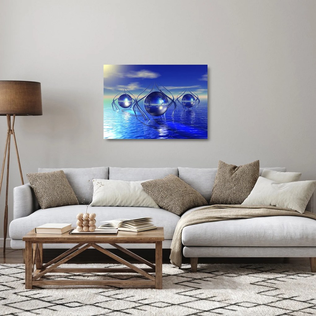 Absztrakció kép - víz (üvegen) (70x50 cm)