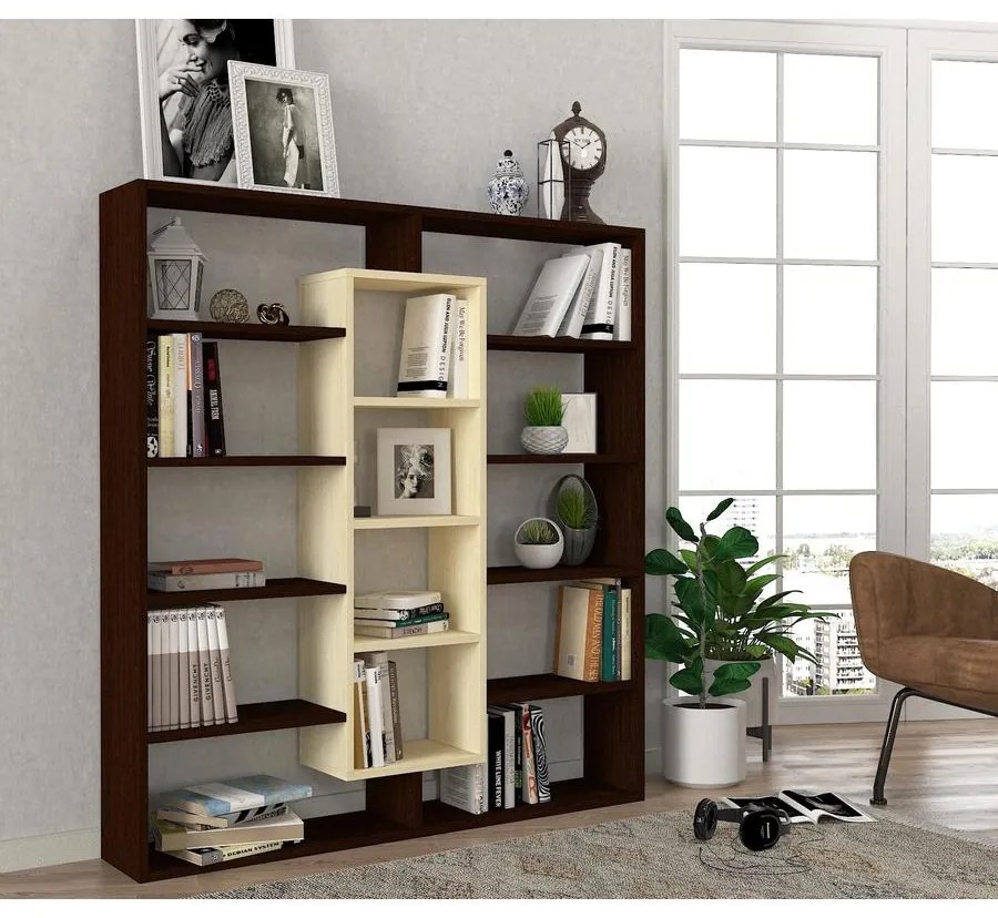 könyvespolc Ample - Birch, Wenge