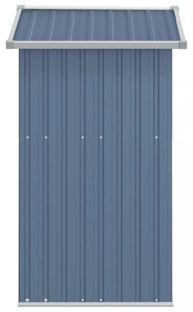 szürke horganyzott acél kerti fészer 126x97,5x177 cm