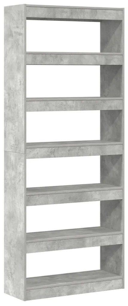 Beton Szürke Könyvespolc Beton szürke Szerelt fa 80 x 30 x 198 cm