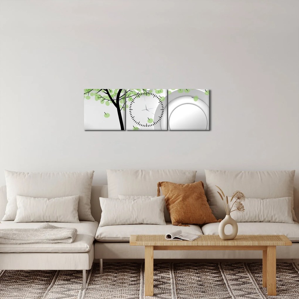 A művészi absztrakció képe (órával) (90x30 cm)