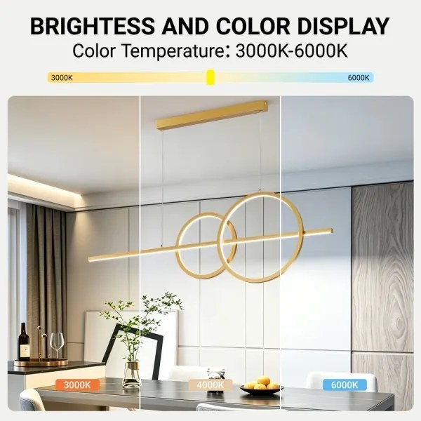 BRILAGI - fényerőszabályozható LED csillár kábelen SIGNATURE LED/53W/230V 120 cm arany + távirányító