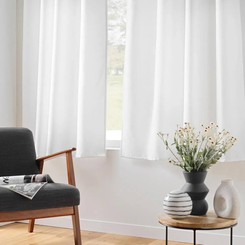 Fehér mikroszálas termo hangszigetelő függöny 135x180 cm Micropolar – douceur d'intérieur