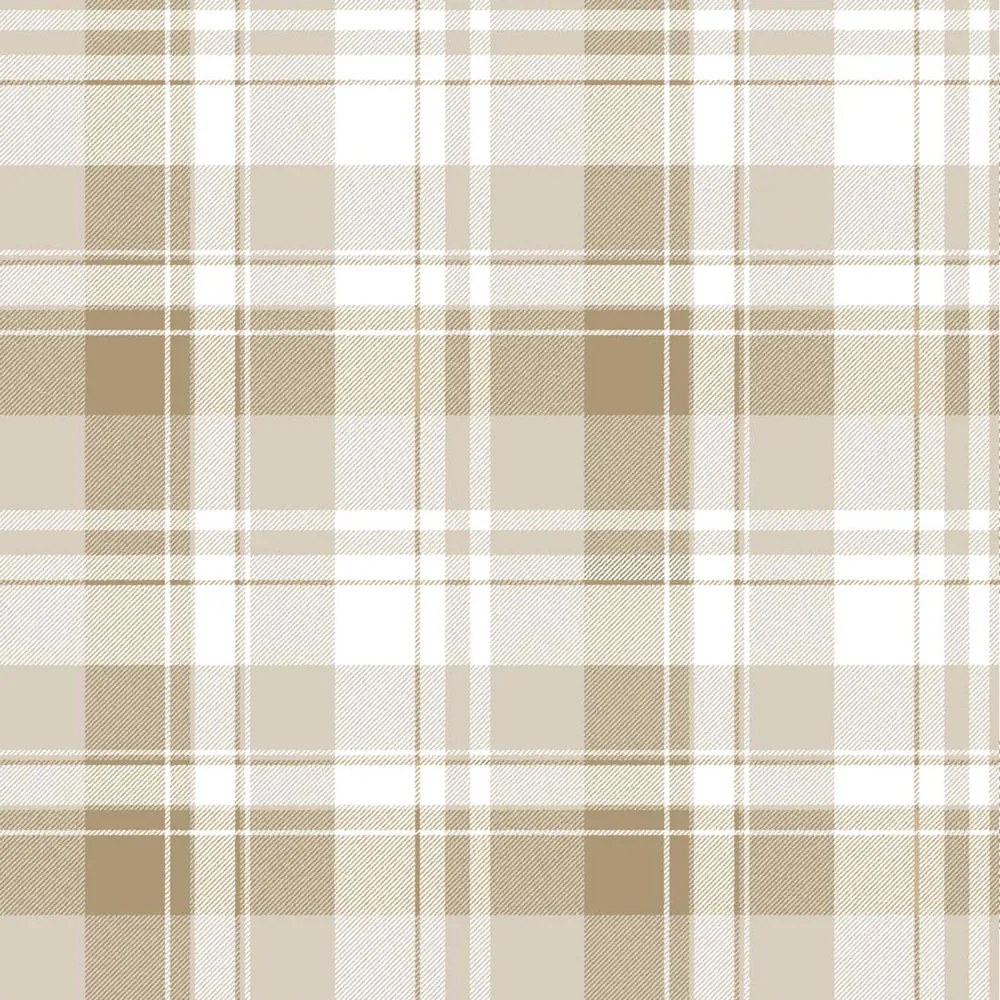 Parato Cristiana Masi Blooming Garden 11 Tartan bézs kockás vlies tapéta – 8386