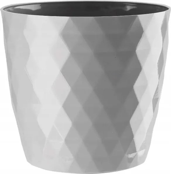 Virágtartó Fedél Műanyag Szürke Cristal 12 CM
